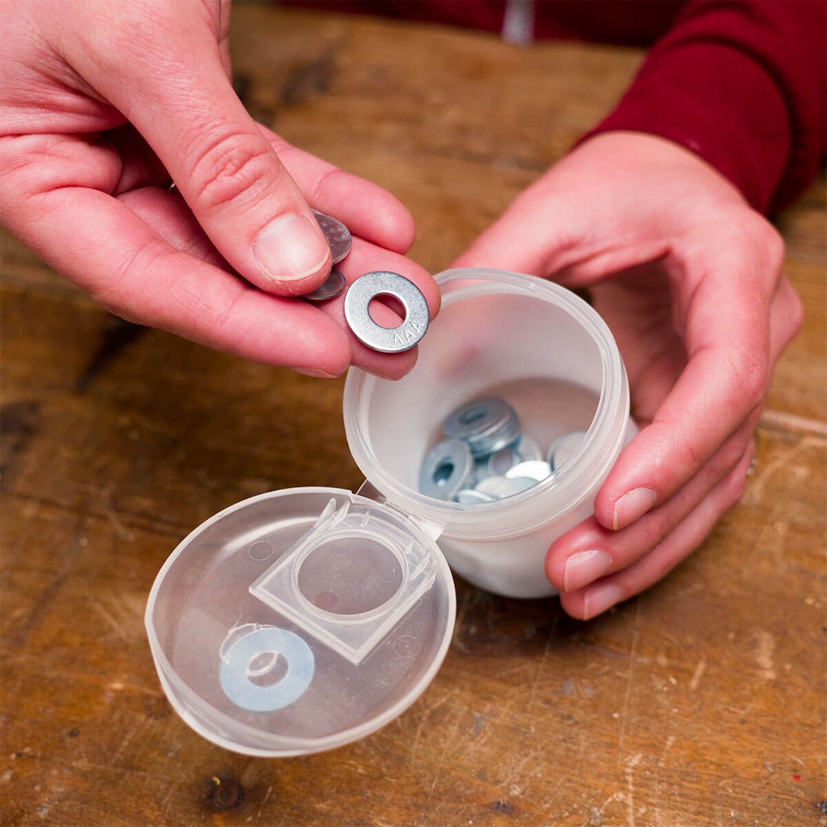 Gum Containers are Great for the Workshop