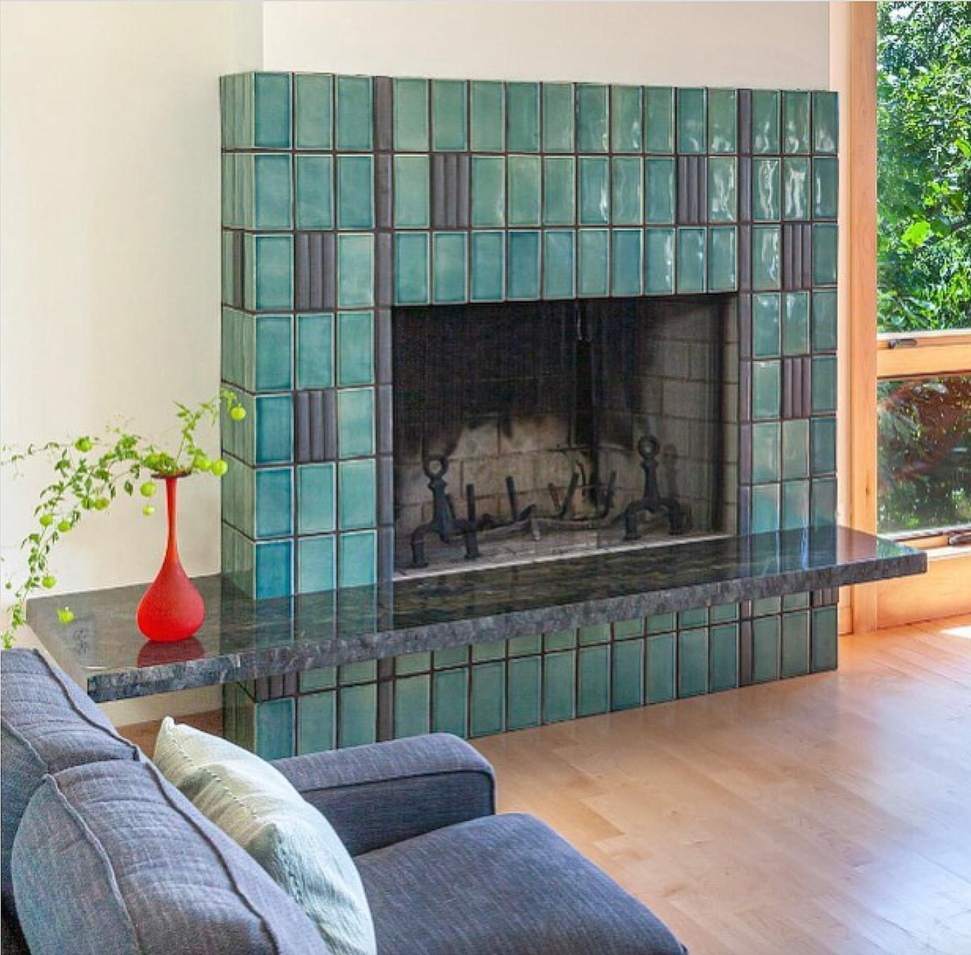 Mid Century Modern Fireplace 