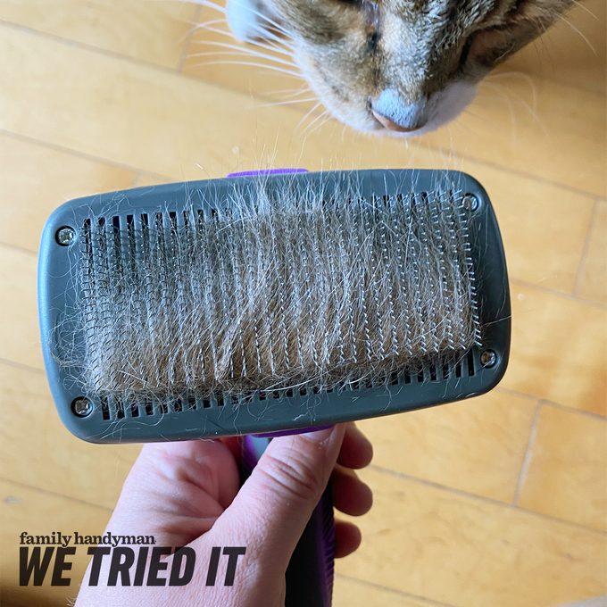 Best Cat Brush of 2024 – Hertzko Self-Cleaning, Shedding & Grooming Slicker Brush for Pets