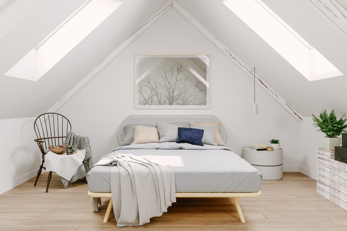 attic bedroom interior