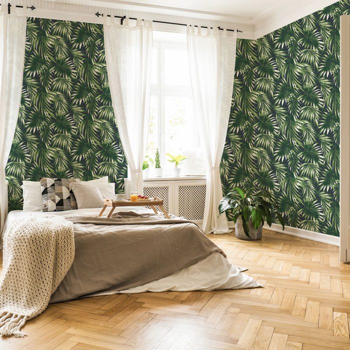 Elegant Leaves Green Wallpaper Via Target.com