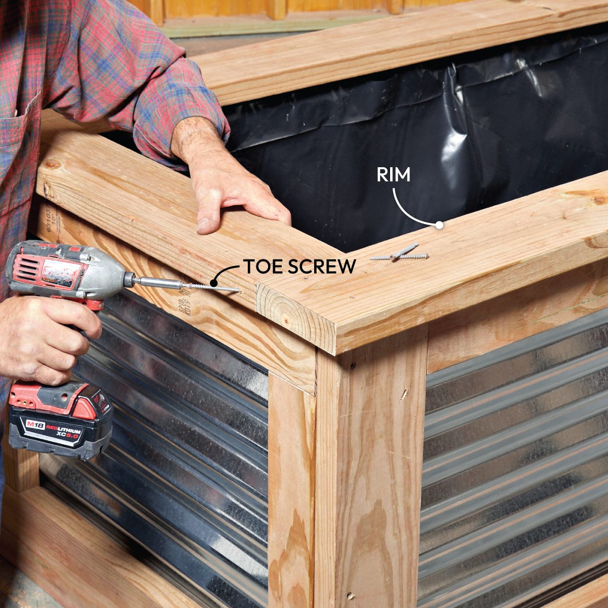 How To Build A Raised Garden Bed Trim the box
