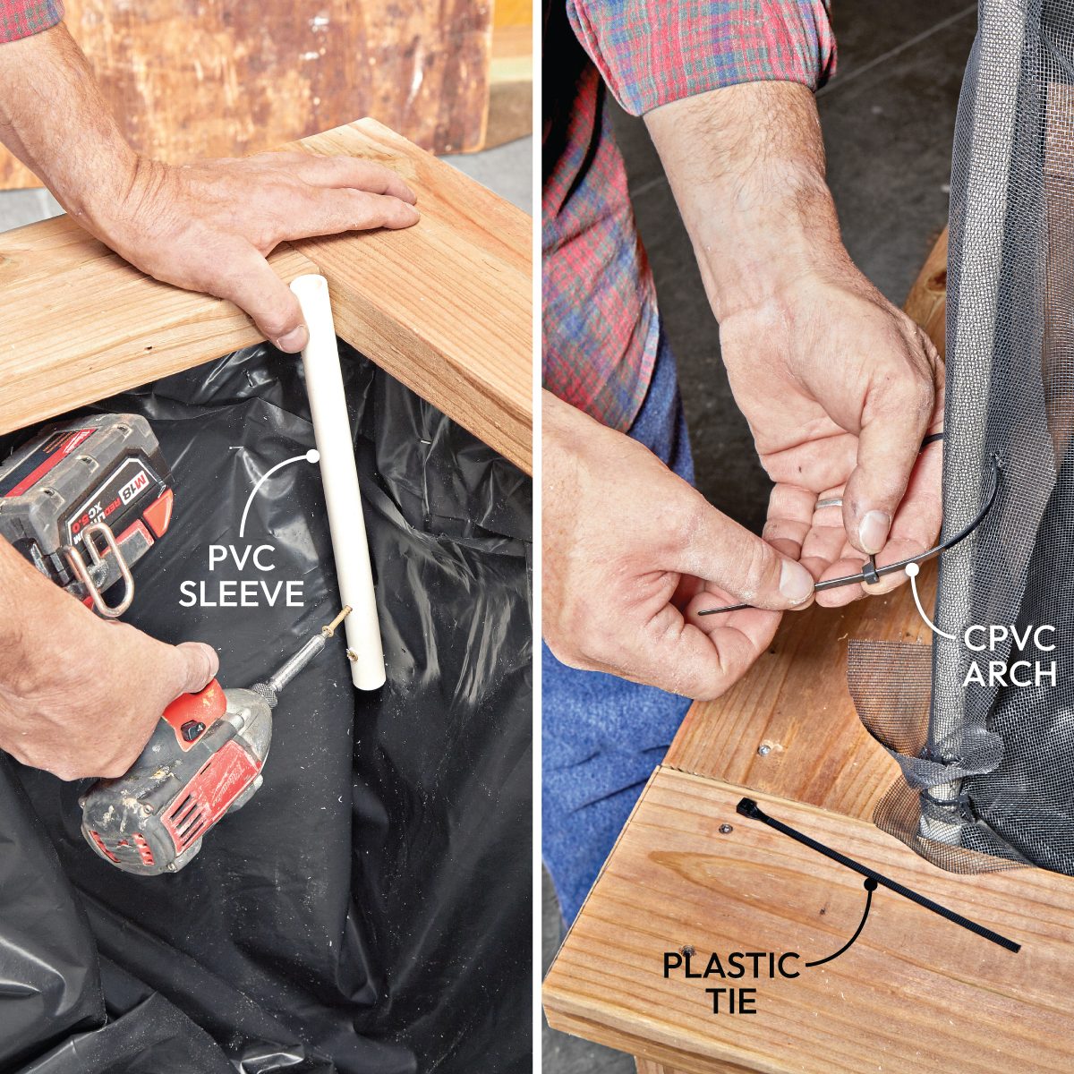 How To Build A Raised Garden Bed Easy arches for pest or frost protection