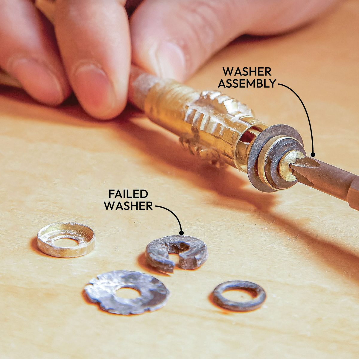 How To Fix A Leaking Frost Proof Faucet Start with the retaining nut, then look for other problems Replace washer assembly